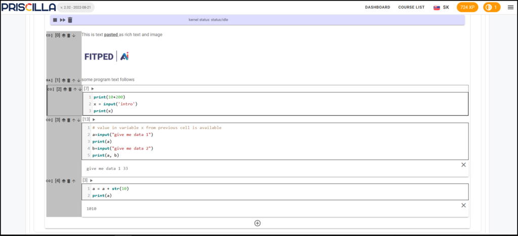 Jupyter in Priscilla